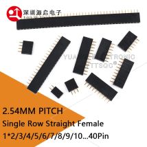 100 Stück einreihige Buchse 2,54mm Abstand Stift buchse Buchse 2p 3p 4p 5p 6p 7p 8p 9p 10p 11p 12p 13p 14p 15p-40pin