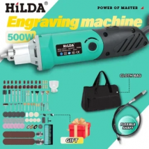 HILDA 500W Verde Incisore Trapano Elettrico 6 Posizioni Velocità Variabile Ad Alta Potenza Lavorazione Del Legno Utensili Rotanti Set Smerigliatrice Lucidatura