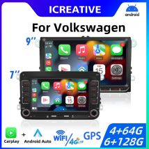 Radio samochodowe 2Din Android dla Volkswagen Golf 5 6 Polo Passat B6 B7 CC Skoda Jetta Uniwersalna nawigacja multimedialna Carplay Wifi GPS