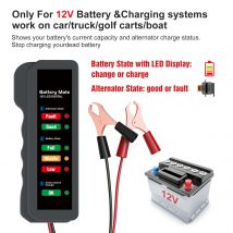 12 V Auto Batterie Tester Digital Lichtmaschine Tester 6 LED Lichter Display Auto Diagnose Werkzeug Auto Batterie Tester Analysator