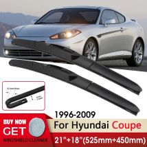 KAWOO Car Wiper Front Wiper Blade 21"+18" For Hyundai Coupe 1996-2009 Fit U Hook Arm Front Windscreen Wipers Auto Accessories