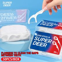 150 Stück Super Deer Zahnseide Kunststoff-Zahnstocher – Einweg-Reinigung zwischen den Zähnen – separate Box – Mundpflege