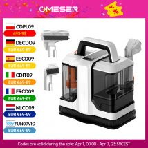 OMESER 750W 15KPa Pulitore per Tappeti Portatile con Funzione Spray e Aspirazione, per Lavaggio e Pulizia di Macchie su Pavimenti, Divani e Accessori Auto