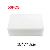 50 Stück weißer magischer Melamin-Schwamm-Radiergummi für Küche, Büro, Badezimmer, sauberes Zubehör/Geschirrspülung, Nano, 100 x 70 x 30 mm