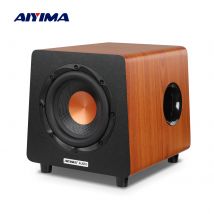 AIYIMA 800X Subwoofer 150W 8 Inch Active Speaker Deep Bass Wood Grain Woofer Amplifier Input RCA/AUX/LFE