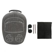 Portable VR Headset Travel Case EVA Gray Anti Fall Portable VR Carrying Case for PS VR2 Headset with Lens Protector Cover Case