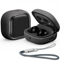 Für Samsung Galaxy Buds FE, Buds Pro, Buds2 Pro, Buds Live, Buds2 Hülle, Vogue Fiber Stripe Schutzhülle mit Trageband