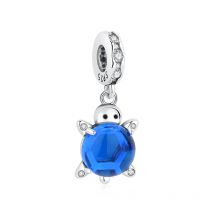 Original 925 Sterling Silver Charms Sea Turtle Beads Glass Murano Pave CZ Fit Brand Bracelets Necklaces Women DIY Jewelry Gift