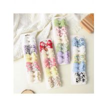 4/10Pcs/Set Hot Selling Candy Colorful Double-Layer Safety Cotton Printed Hair Clip Cute Bangs Hair Accessories Girls Kids Gift