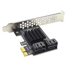 Connettori per schede computer a 4 porte Scheda PCIe SATA III Adattatore da 6 Gbps SATA 3.0 a PCI-e 1X/Scheda di espansione riser PCIE USB 3.0