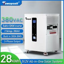 TEWAYCELL Uniwersalny Trójfazowy System Energetyczny 15KWh 30KWh AC380V Akumulator LiFePO4 51.2V do Domu z Wbudowanym Inwerterem 12KW Mobilny ESS