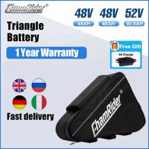 ChamRider 48V 45AH 48AH Triangolo Ebike Batteria Bici Elettrica 52V 21700 Cella 72V 60V 20AH 30AH 50A BMS Enorme Capacità 1000W 2000W