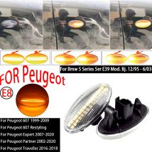 Dinamico Parafango Segnale di Girata Per Peugeot Citroen C1 C2 C3 C5 C6 107 206 307 207 407 607 1007 Berlingo Jumpy Ha Condotto La Luce di Indicatore Laterale