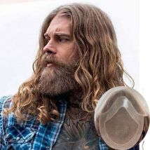 Feines mono langes menschliches Haar Toupet für Männer Perücken Ombre blonde Farbe 12 Zoll 130% Dichte 10x8 Haar teile Ersatz system für Männer