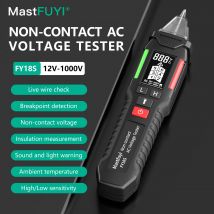 MASTFUYI Handhabbarer Teststift Elektrischer Teststift Lebendes Kabel Detektor Kontaktfreier Spannungsmesser Spannungstester 12-1000V NCV