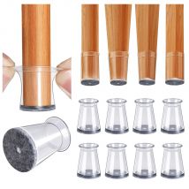 Confezione da 28 protezioni per pavimenti per gambe di sedie in silicone, tappi per protezioni per gambe per sgabelli da bar, cuscinetti per mobili Coprigambe per sedie per pavimenti in legno