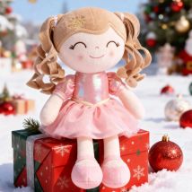 NEUE Gloveleya Weihnachts-Plüschpuppe, Babypuppen, weiche Plüsch-Prinzessin-Plüschtiere, ideales Weihnachtsgeschenk, erstes Geburtstagsgeschenk für Babys