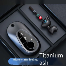 New Titanium Gray Car Key Case for Mercedes Benz C S A Class W206 W223 S350 C260 C300 S400 S450 S480 S500 Remote Car Key Cover