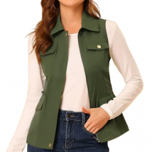 Damen Frühlings-Oberbekleidung, Weste, dünnes Jackenfutter, Tank-Top mit Bund, Revers, Gilet-Cardigan für Damenbekleidung