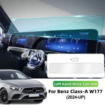 2-in-1-Schutzfolie aus gehärtetem Glas für Mercedes-Benz A-Klasse W177, Auto-Mittelkonsole, GPS-Navigation, Bildschirmschutz