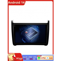Car Radio Android 15 Carplay 4G+Wifi For Volkswagen VW polo 5 sedan 2008-2020 Multimedia Player Stereo GPS 2 Din DVD Head Unit