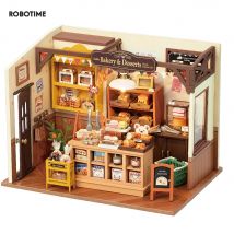 Robotime Rolife Becka's Baking House Kit modello in miniatura 3D in legno fai-da-te per bambini - Giocattolo per la decorazione della casa di facile montaggio