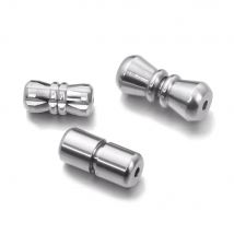 5 teile/los edelstahl Schraube Verschlüsse Halskette Armband Erkenntnisse Zylinder Silber Farbe DIY Schmuck Machen Handwerk Erkenntnisse