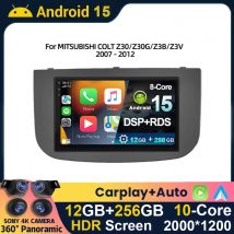 Android 15 Für MITSUBISHI COLT Z30/Z30G/Z3B/Z3V 2007-2012 Radio Android Carplay Multimedia Player navigation 5G Wifi Display