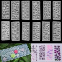 12 arten Kristall Blase Edelstein Patch Silikon Formen Epoxy Harz Form Für DIY Halskette Anhänger Schmuck Machen Handwerk Zubehör