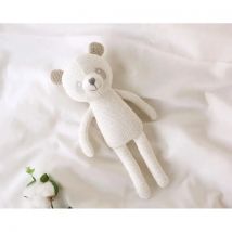 Peluche Panda Patilargo, 100% Algodón, Modelo 5816, 30 cm, Color Blanco, Kiokids