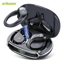 Cuffie Bluetooth 5.3 Auricolari True Wireless Suono stereo per basso con display di alimentazione a LED Auricolari riproduzione 60 ore con microfono ENC