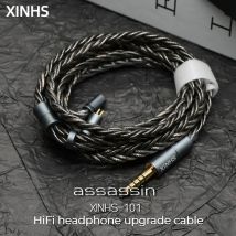 XINHS-101 Assassin 6-adriges Silberfolien-Misch-OCC-Kopfhörer-Upgrade-Kabel 0,78 mm IE900 für Sennheiser AKG MK4 IEM