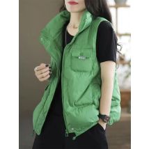 Down Sleeveless Vests Jacket For Women Coat Puffer Vest Jackets Woman Winter 2025 Lightweight With High Quality Coats Trend