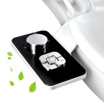 Attacco sedile wc Bidet Ultra-sottile Non elettrico autopulente doppi ugelli lavaggio frontale e posteriore acqua fredda igiene personale