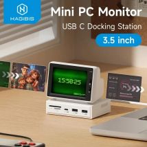 Hagibis 3,5-calowy mini ekran IPS AIDA64 Mini PC CPU RAM HDD Monitor danych Wyświetlacz Subekran z koncentratorem USB C do laptopa PC MacBook