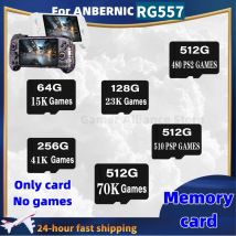 Per ANBERNIC RG557 Console di gioco retrò portatile Scheda di memoria Scheda SD Scheda TF 512G 60000 Giochi 512G 480 Giochi PS2 510 Giochi PSP