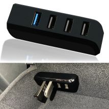 Glove Box USB Hub for Tesla Model Y 2021-2024 Model 3 2021-2023 4-in-1 Glovebox Docking Station Accessories for Dash Cam Flash