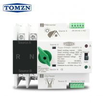 Interruttore di Trasferimento Automatico Monofase TOMZN per Guida DIN, Selettore di Alimentazione Duale per Inverter Fotovoltaico, Ininterrotto 2P 63A 100A 125A