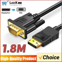1,8 m DisplayPort zu VGA Konverter DP zu VGA Connect Adapter 1,8 m Kabel Full HD 1080P für Desktop Laptop PC TV Monitor Projektor