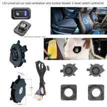 Interruttore di controllo a 3 livelli per ventilazione seggiolino auto a ventosa, ventilatore ad alto volume d'aria, comodo kit di guida adatto per auto da 12 V