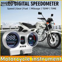 AD Universal Motorrad Tachometer Tachometer Kraftstoffanzeige für Honda CBX250 CBF250, digitales LCD-Display