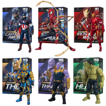 Avengers 1/12 Iron Man MK50 Iron Spider Thanos Hulk Action Figure Capitan America Modello Giocattoli leggende Collezione Doll regalo per bambini