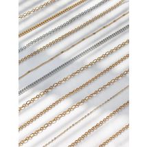 E.B.belle Thin Delicate Link Flower Coin Cuban Chain Layer Necklace Gold Plated Silver Color Stainless Steel Chain Necklace