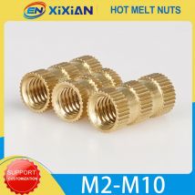 M2 M2.5 M3 M4 M5 M6 M8 M10 For 3D Printing Brass Insert Nut Hot Melt Knurled Thread Heat Injection Molding Embedment Copper Nut