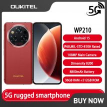 OUKITEL WP210 Robustes Telefongröße 8200 NFC 36 GB + 512 GB 8800 mAh 45 W 6,7 Zoll FHD + 108 MP Android15 5G WIFI6 120 Hz 108 MP Smartphone