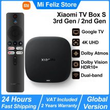 Xiaomi Mi TV Box S 3rd / 2nd Gen, decodificador con Android, reproductor multimedia 4K UHD, Google TV, Dolby Vision, HDR10, asistente de Google, BT5.2