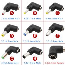 DC Power 5,5x2,1mm Buchse Auf 6,0x4,4/6,3x3,0/5,5x2,5/5,5x1,7/4,8x1,7/4,0x1,7/3,5x1,35mm Stecker Adapter Stecker Für Laptop