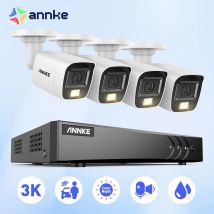 ANNKE 8CH 5MP Sistema di sicurezza video Kit CCTV DVR Sistema di sicurezza audio Telecamera audio a doppia luce per visione notturna a colori esterna