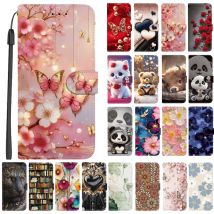 Elegant Colored Flower Wallet Phone Case For Samsung Galaxy S26 Edge S25 FE Ultra Plus 5G Magnetic Flip Leather Cover 3D Pattern