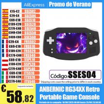 ANBERNIC RG34XX Retro przenośna konsola do gier, 3,4-calowy wyświetlacz IPS, Linux, GBA, Bluetooth,
